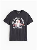 Coca-Cola Christmas Graphic Print T-Shirt S