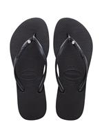 HAVAIANAS Slim Crystal Sw Ii Flip Flops Black 37/38