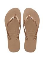 HAVAIANAS Slim Crystal Sw Ii Flip Flops Rose Gold 35/36