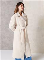 EVERBELLE Cream Wrap Longline Coat 6