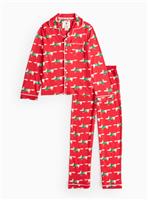 Tu X Scion Mini Me Red Mr Fox Printed Traditional Pyjamas 1.5-2 years