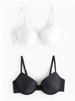 Black & White Stripe Mesh T-Shirt Bra 2 Pack 36C