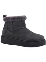 HUSH PUPPIES Becca Suede Ankle Boots Charcoal 6