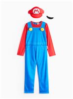 Super Mario Bro's Fancy Dress Costume & Hat 7-8 years