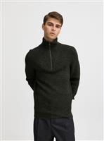 CASUAL FRIDAY CFKRISTIAN Khaki Wool Half Zip Knit XXXL