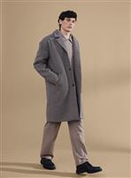 CASUAL FRIDAY CFCLAES Sand Houndstooth Relaxed Overcoat S