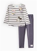 Minnie Mouse Stripe Top & Leggings Set 4-5 years