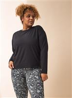 REAKTIV Black Soft Touch Oversized Long Sleeve Tee XL