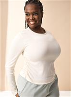 REAKTIV Cream Soft Touch Modal Blend Yoga Tee L