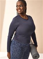 REAKTIV Dark Blue Soft Touch Modal Blend Yoga Tee M