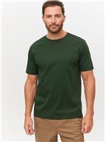 Mercerised Khaki Green Crew Neck T-Shirt XXXL