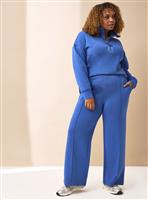 REAKTIV Blue Luxe Scuba Wide Leg Co-ord Jogger XS