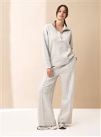 REAKTIV Grey Marl Luxe Scuba Wide Leg Jogger XL