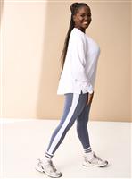 REAKTIV Blue High Waisted Side Stripe Legging S