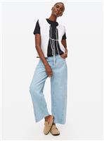 Light Wash Relaxed Denim Barrel Leg Jeans 10S