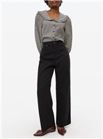 Black Denim Wide Leg Jeans 8S
