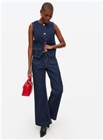 Dark Rinse Denim Pocket Co-ord Flared Jeans 22S
