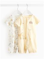 Winnie The Pooh Short Sleeve Romper 2 Pack 3-6 months