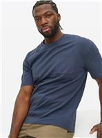 Navy Relaxed Fit Pocket T-Shirt XXXXL