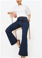 Dark Rinse Denim Sculpt Flared Jeans 16S