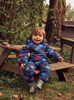 JOJO MAMAN B&Eacute;B&Eacute; Dinosaur Waterproof Fleece Lined All In One 3-6 months
