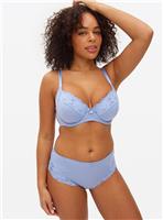 DD+ Blue Lace Underwired Full Cup Bra 38G