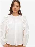 Cream Broderie Ruffle Blouse 12