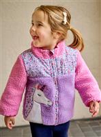 JOJO MAMAN BÉBÉ Unicorn Applique Borg Zip Up Sweatshirt 12-18 months