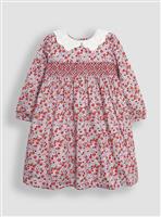 JOJO MAMAN B&Eacute;B&Eacute; Winter Floral Print Smocked Party Dress 2-3 Years