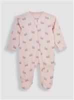 JOJO MAMAN BÉBÉ Fruit & Daisy Print Zip Sleepsuit Up To 3 mths