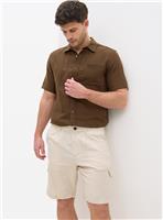 Stone Cargo Linen Shorts 46