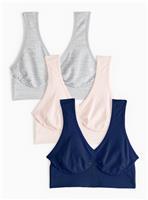 Seamless Non-Wired Crop Top 3 Pack XXXL