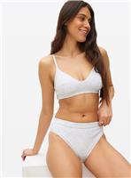 Cottonform Grey Marl Ribbed Bralette 18