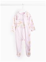 Pink Character Print Frill Sleepsuit Newborn