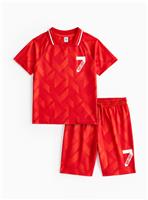 Red 7 Logo Football Kit 13 years