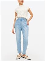 Light Rinse Denim High Rise Mom Jeans 12S