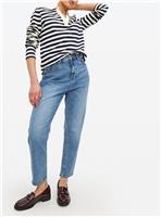 Mid Rinse Denim High Rise Mom Jeans 8R