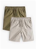 Khaki & Grey Shorts 2 Pack 5-6 years