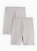 Grey Marl Jersey Cycling Shorts 2 Pack XXL