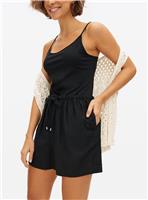 Black Co-ord Linen Shorts 12