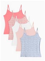 Ditsy Floral Print Cami Vest Tops 5 Pack 18
