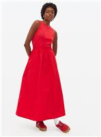 Red Combined Racer Midi Dress 18