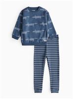 Tu X Scion Navy Mr Fox Sweatshirt & Leggings Set 3-4 years