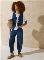EVERBELLE Mid Washed Denim Barrel Leg Jeans 12