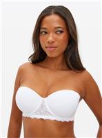 White Multiway Soft Cup Balcony Bra 40E