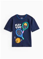 Navy Playtime Graphic Print T-Shirt 2-3 years