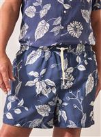 UNION WORKS Navy Leaf Printed Swim Shorts XXXXL