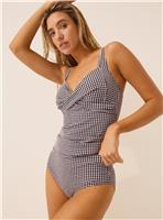 Black Gingham Full Bikini Bottoms 22