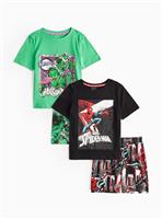 Marvel Superhero Printed Pyjama Sets 2 Pack 7-8 years