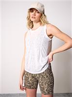 REAKTIV White Snake Print Burnout Layering Vest L